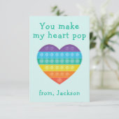 ポップ・アートのfiget教室バレンタインのレインボーカード サンキューカード (スタンド正面)