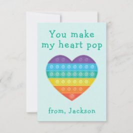 ポップ・アートのfiget教室バレンタインのレインボーカード サンキューカード