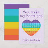 ポップ・アートのfiget classroom valentine lavendarノートカード サンキューカード (正面/裏面)