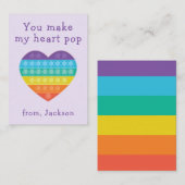 ポップ・アートのfiget classroom valentine lavendarノートカード ノートカード (正面/裏面)