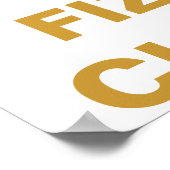 ポップ・アートのFIZZ CLINKパーティーバーカート標識 ポスター (角)