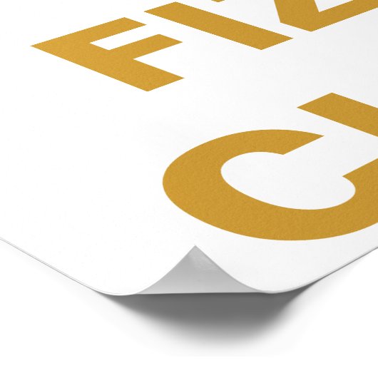 ポップ・アートのFIZZ CLINKパーティーバーカート標識 ポスター (角)