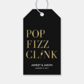 ポップ・アートのFizz Clinkメッセージカード ギフトタグ (正面)