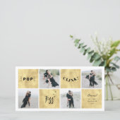 ポップ・アートのFizz Clink新年ブロック4 Photo Collage シーズンカード (スタンド正面)