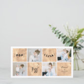 ポップ・アートのFizz Clink新年ブロック4 Photo Collage シーズンカード (スタンド正面)