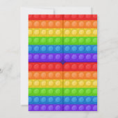 ポップ・アートのitカラフル子供の誕生日パーティー 招待状 (裏面)