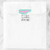 ポップ・アートのOver Birthdayパーティー スクエアシール (バッグ)