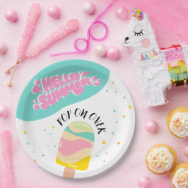 ポップ・アートのOver Birthdayパーティー ペーパープレート