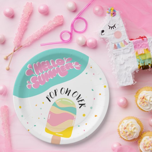 ポップ・アートのOver Birthdayパーティー ペーパープレート (パーティー)