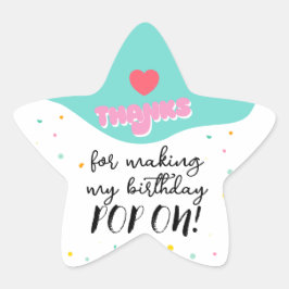 ポップ・アートのOver Birthdayパーティー 星シール