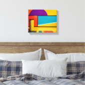 ポップ・アートのVibesフレーム キャンバスプリント (インサイチュ (寝室))