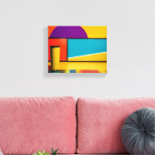 ポップ・アートのVibesフレーム キャンバスプリント (インサイチュ (リビング))