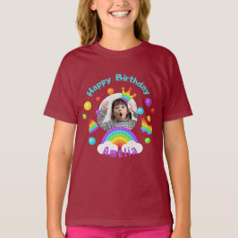 ポップ・イット ハッピー・バースデー 名前/写真 カスタム Tシャツ