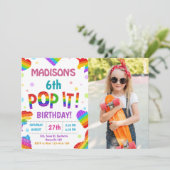 ポップ イット バースデー 招待状 (スタンド正面)