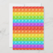 ポップ・イット・パーティー 誕生日招待状 - レインボー 招待状 (裏面)
