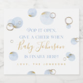 ポップ・イット・ホワン・シー・ポップス  スパークリングワインボトルラベル スパークリングワインラベル (シングルラベル)