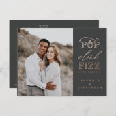 ポップ クランク フィズ 結婚式前パーティーの招待状 インビテーションポストカード (正面/裏面)