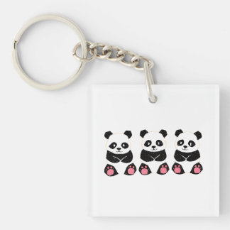 ポップ・シンプルなデザイン☆ぱんだのキーホルダー キーホルダー