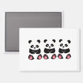 ポップ・シンプルなデザイン☆ぱんだのマグネット マグネット (正面/裏面)