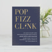 ポップ フィズ クリンク 結婚式 婚約 招待状 (スタンド正面)