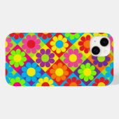 ポップ フラワーパワー スクエアーズ Case-Mate iPhoneケース (裏面 (横))