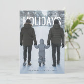 ポップ ミニマリスト ホリデー シーズン 家族 フォト シーズンカード (スタンド正面)