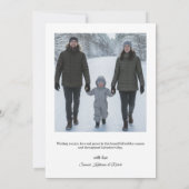 ポップ ミニマリスト ホリデー シーズン 家族 フォト シーズンカード (裏面)