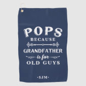 ポップ |祖父は年老いた人のための ゴルフタオル (正面)