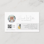 ポッモダンド図解入りの、写真付きのキャスト写真QRコード 名刺 (裏面)