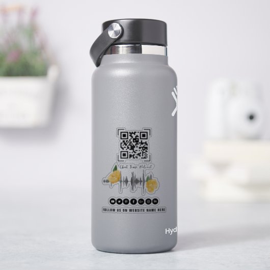 ポッモダン図解入りの、写真付きのドキャストQRコー後を追ド シール (HydroFlask)