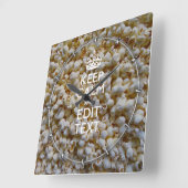 ポッ保プコーン·デコールに載ってるテキスト スクエア壁時計 (傾斜)