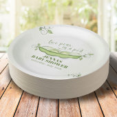 ポッ男女兼用ドグリーンの2つのエンドウ豆 ペーパープレート