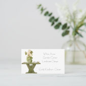 ポッ素朴ティングベンチと庭師のためのバラ 名刺 (スタンド正面)