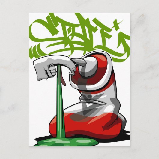 ポッ絵を描トカードを吐く ポストカード (正面)