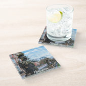 ポツダムの宮殿の近くの石の騎士像 ガラスコースター (アングル)