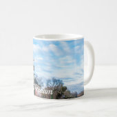 ポツダムの宮殿の近くの石の騎士像 コーヒーマグカップ (正面右)