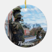 ポツダムの宮殿の近くの石の騎士像 セラミックオーナメント (裏面)