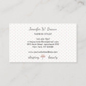 ポツポツと雪の降る冬の傘 名刺 (裏面)