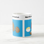 ポテトおもしろいミームマグ コーヒーマグカップ (中央)