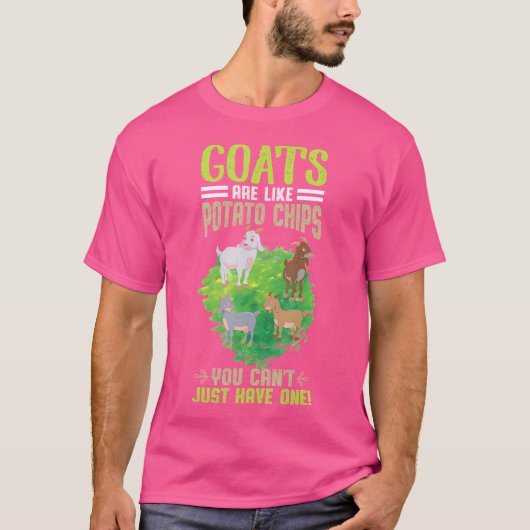 ポテトおもしろいヤギ農家ヤギ牧師恋人 Tシャツ (正面)
