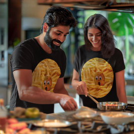 ポテトおもしろい顔フライフランスのズを悼むユニセックス Tシャツ