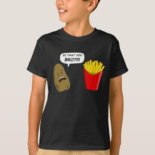 ポテトおよび揚げ物 Tシャツ (正面)