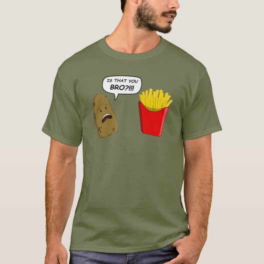 ポテトおよび揚げ物 Tシャツ (正面)
