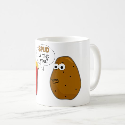 ポテトのフライドポテトはことですか。 おもしろい コーヒーマグカップ (正面右)
