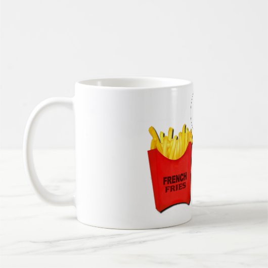 ポテトのフライドポテトはことですか。 おもしろい コーヒーマグカップ (左)