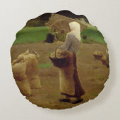 ポテトの収穫 ラウンドクッション (裏面)