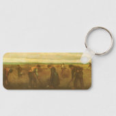 ポテトの植え付けビンセント・ヴァン・ゴッホ、ヴィンテージ・アート キーホルダー (正面)