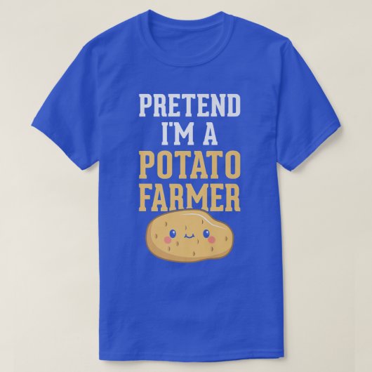 ポテトの農家おもしろい農業 Tシャツ (デザイン正面)