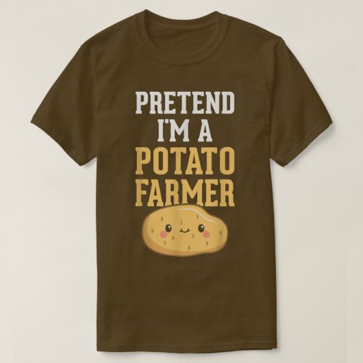 ポテトの農家おもしろい農業 Tシャツ (デザイン正面)