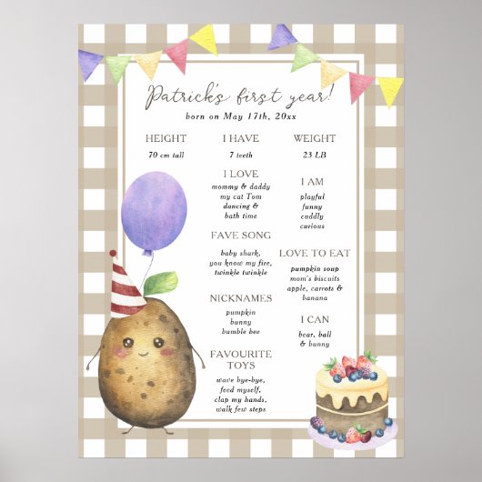 ポテトの1歳の誕生日 ポスター (正面)